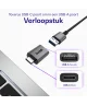 Buddi Ease USB-A naar USB-C Adapter Koppelstuk USB 3.0 Grijs