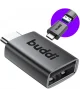 Buddi Ease USB-A naar USB-C Adapter Koppelstuk USB 3.0 Grijs