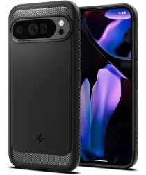 Spigen Rugged Armor Google Pixel 9 Pro XL Hoesje Back Cover Zwart