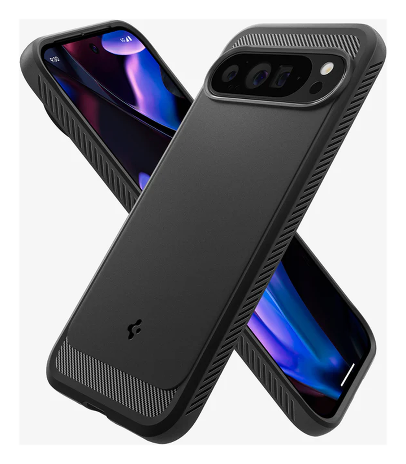 Spigen Rugged Armor Google Pixel 9 Pro XL Hoesje Back Cover Zwart afbeelding 2