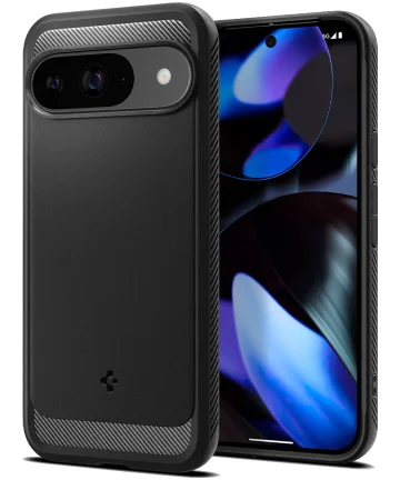 Spigen Rugged Armor Google Pixel 9 / 9 Pro Hoesje Back Cover Zwart Hoesjes