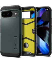 Spigen Tough Armor Google Pixel 9 / 9 Pro Hoesje Back Cover Groen