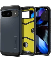 Spigen Tough Armor Google Pixel 9 / 9 Pro Hoesje Back Cover Metal Slate