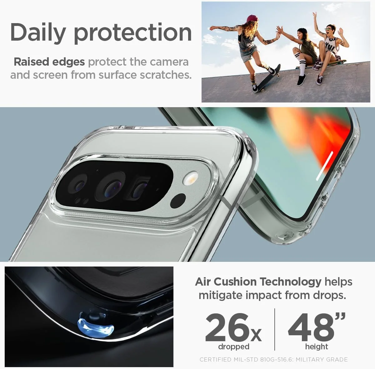 Spigen Ultra Hybrid Google Pixel 9 Pro XL Hoesje Back Cover Transparant afbeelding 5