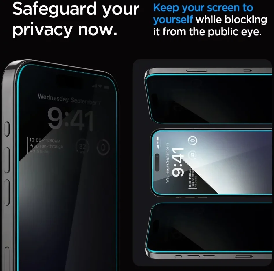 Spigen EZ Fit GLAS.tR Apple iPhone 15 Privacy Glass (1-Pack) afbeelding 3