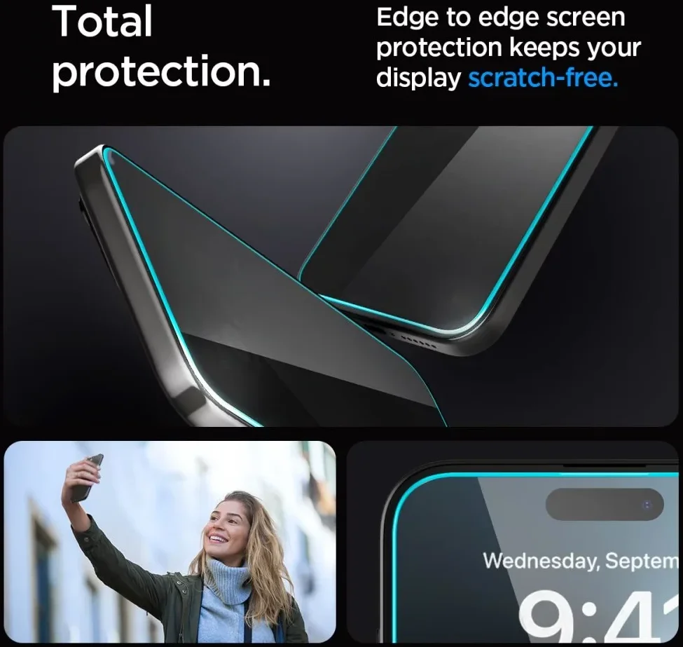 Spigen EZ Fit GLAS.tR Apple iPhone 15 Privacy Glass (1-Pack) afbeelding 4
