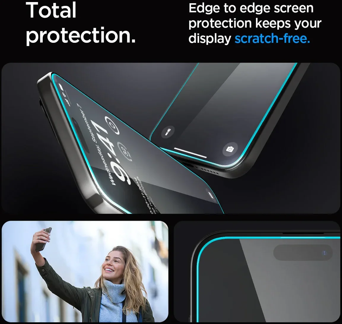 Spigen EZ Fit GLAS.tR Apple iPhone 15 Pro Screen Protector Transparant 1-Pack afbeelding 7