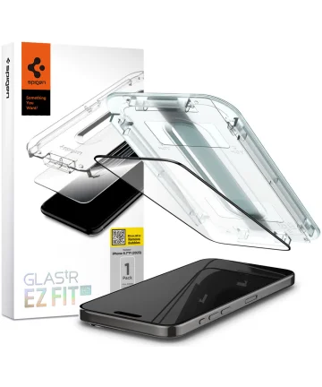 Spigen EZ Fit GLAS.tR iPhone 15 Pro Max Screen Protector Transparant (1-Pack) Screen Protectors