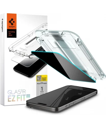 Spigen EZ Fit GLAS.tR Apple iPhone 15 Pro Max Privacy Glass (1-Pack) Screen Protectors