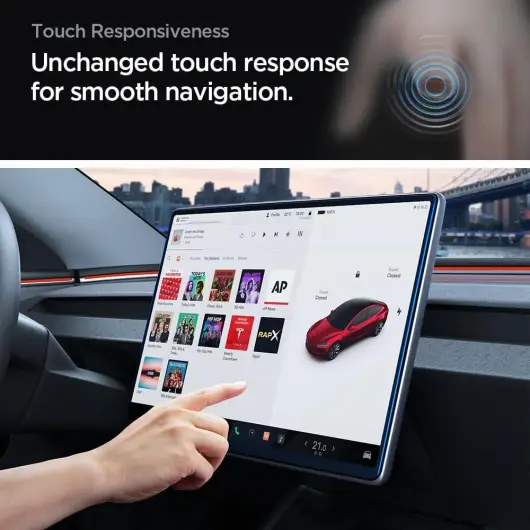 Spigen EZ Fit GLAS.tR Tesla Model 3 (2024) Screen Protector 9H Tempered Glass afbeelding 7