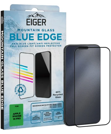 Eiger Mountain Blue Edge iPhone 16 Pro Screen Protector Anti-Blue Light Screen Protectors