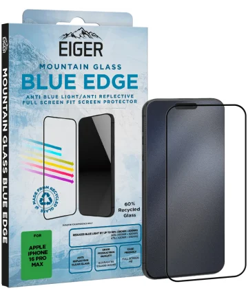 Eiger Mountain Blue Edge iPhone 16 Pro Max Screen Protector Anti-Blue Light Screen Protectors