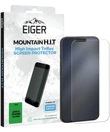 Eiger Mountain H.I.T Apple iPhone 16 Pro Scherm Folie (1-Pack) Screen Protectors