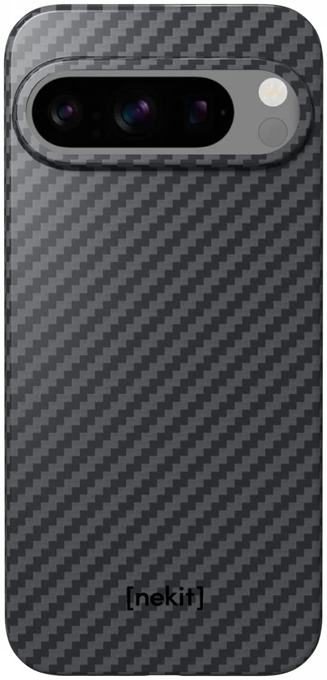 NEKIT Fiber Google Pixel 9 Pro XL Hoesje MagSafe Kevlar Back Cover Dun Zwart afbeelding 13