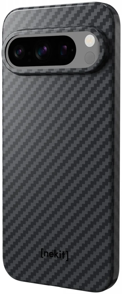 NEKIT Fiber Google Pixel 9 Pro XL Hoesje MagSafe Kevlar Back Cover Dun Zwart afbeelding 14