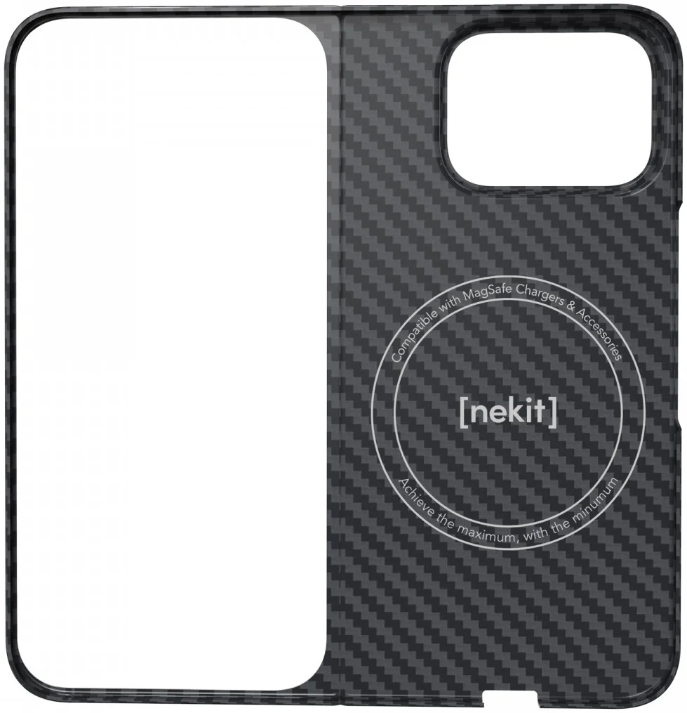 NEKIT Fiber Google Pixel 9 Pro Fold Hoesje MagSafe Kevlar Back Cover Dun Zwart afbeelding 13