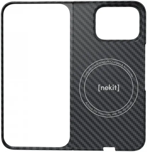 NEKIT Fiber Google Pixel 9 Pro Fold Hoesje MagSafe Kevlar Back Cover Dun Zwart afbeelding 13