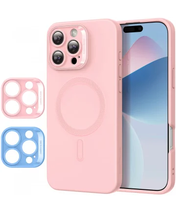 ESR Cloud Soft HaloLock Apple iPhone 16 Pro Hoesje MagSafe Roze Hoesjes