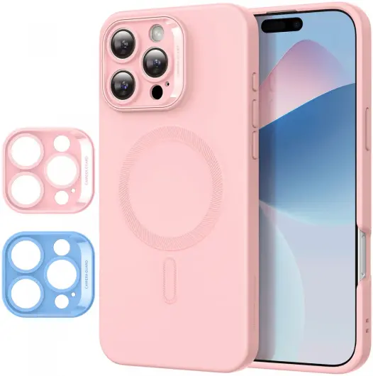 ESR Cloud Soft HaloLock Apple iPhone 16 Pro Hoesje MagSafe Roze afbeelding 1