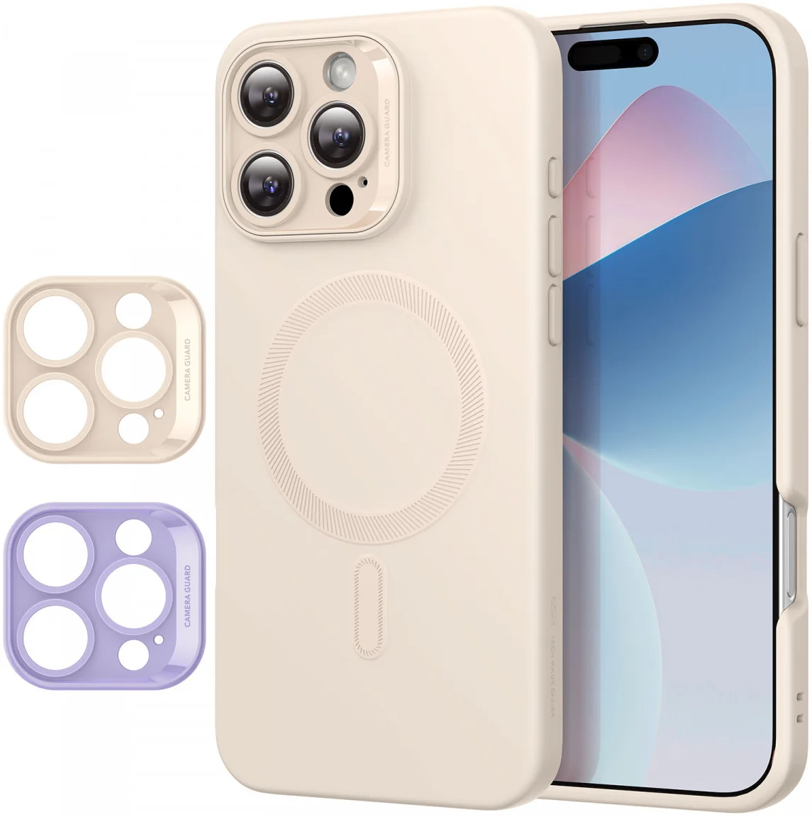 ESR Cloud Soft HaloLock Apple iPhone 16 Pro Max Hoesje MagSafe Beige afbeelding 1