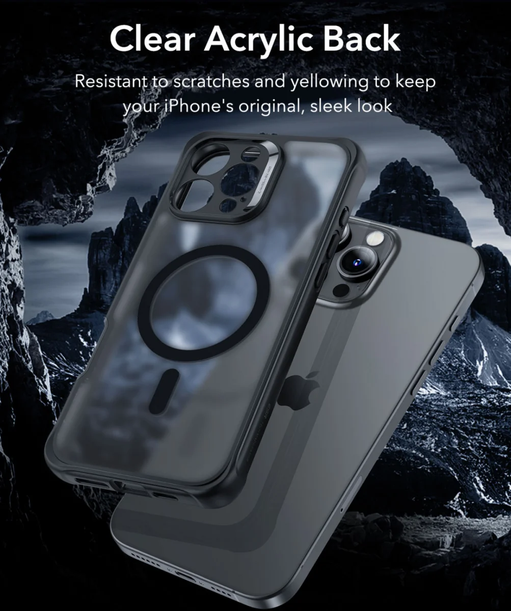 ESR Armor Tough Apple iPhone 16 Pro Max Hoesje MagSafe Frosted Zwart afbeelding 4