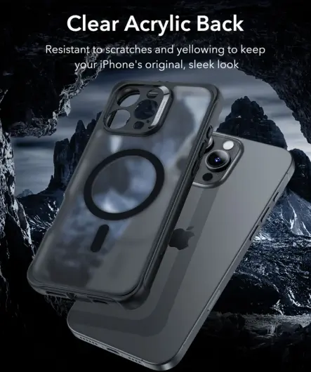 ESR Armor Tough Apple iPhone 16 Pro Max Hoesje MagSafe Frosted Zwart afbeelding 4