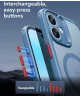 ESR Classic Pro Apple iPhone 16 Hoesje MagSafe + Tempered Glass Frosted Blauw