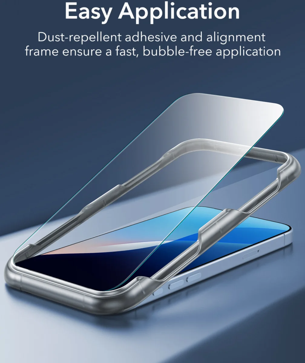 ESR Classic Pro Apple iPhone 16 Hoesje MagSafe + Tempered Glass Frosted Blauw afbeelding 4