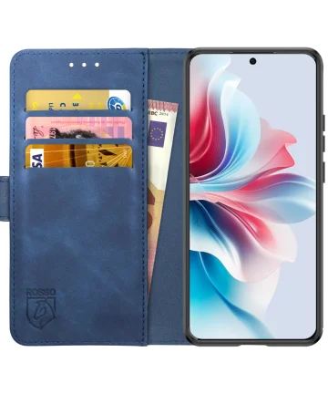 Rosso Element Oppo Reno 11 F Hoesje Book Case Wallet Blauw Hoesjes