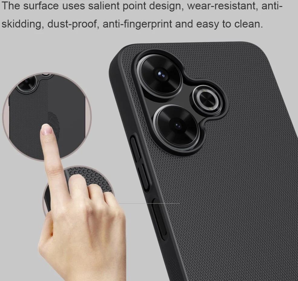 Nillkin Super Frosted Shield Xiaomi Redmi 13 4G / Poco M6 Hoesje Zwart afbeelding 5