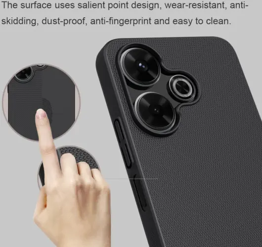 Nillkin Super Frosted Shield Xiaomi Redmi 13 4G / Poco M6 Hoesje Zwart afbeelding 5