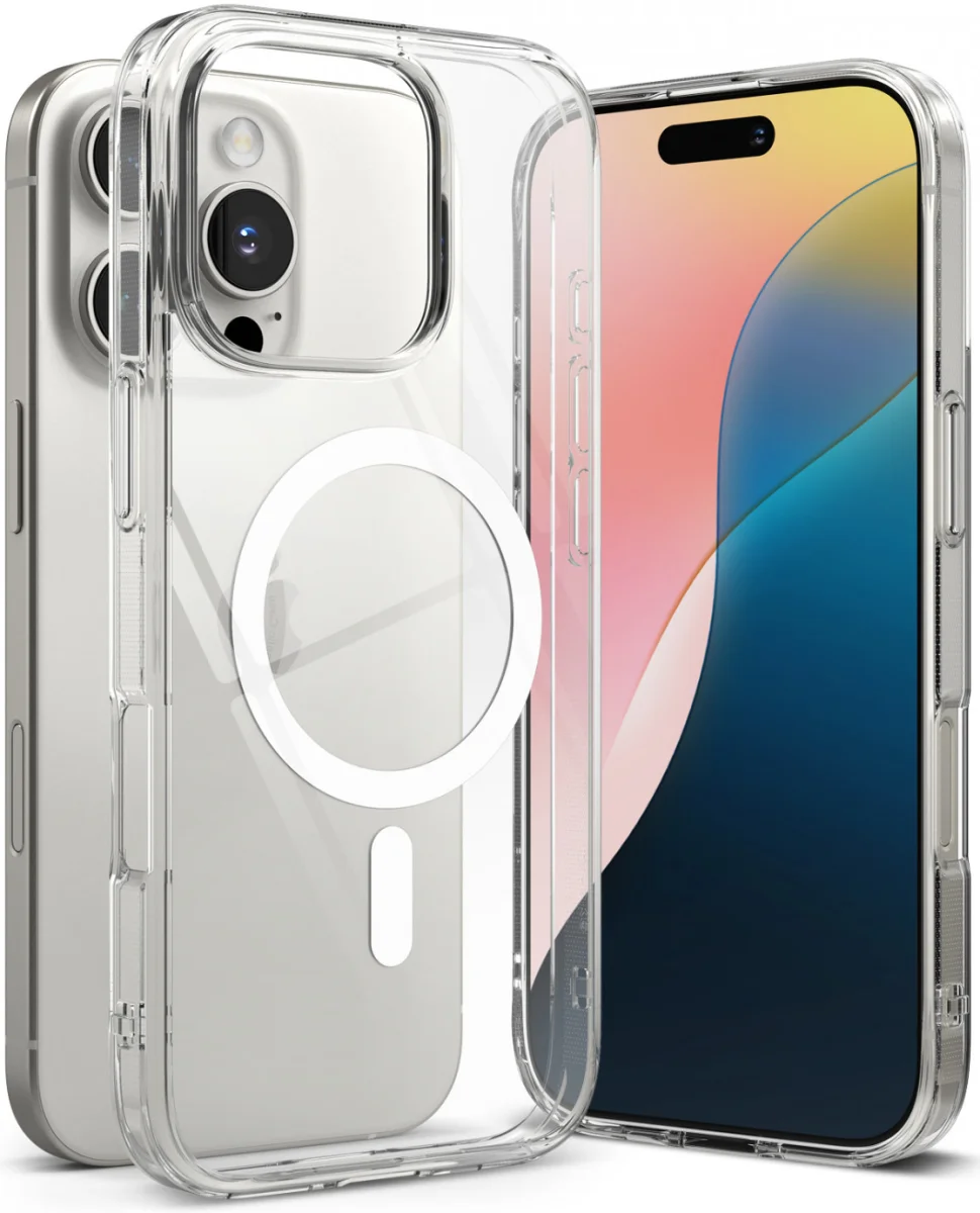 Ringke Fusion iPhone 16 Pro Max Hoesje MagSafe Back Cover Transparant afbeelding 1