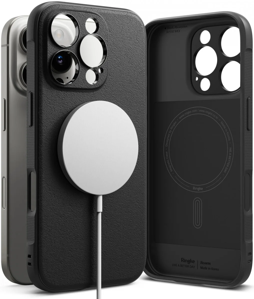 Ringke Onyx Magnetic Apple iPhone 16 Pro Max Hoesje MagSafe Zwart afbeelding 1