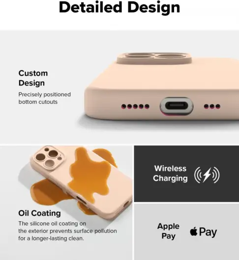 Ringke Silicone Apple iPhone 16 Pro Max Hoesje MagSafe Back Cover Roze afbeelding 6