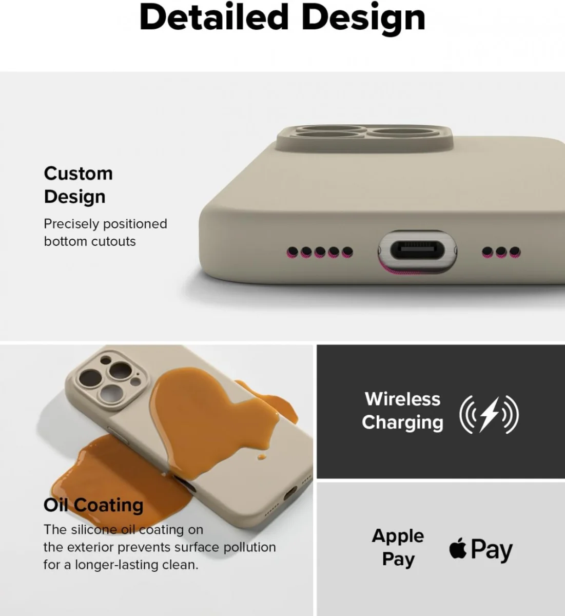 Ringke Silicone Apple iPhone 16 Pro Hoesje MagSafe Back Cover Beige afbeelding 10