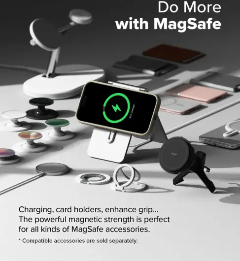 Ringke Silicone Apple iPhone 16 Pro Hoesje MagSafe Back Cover Beige afbeelding 6