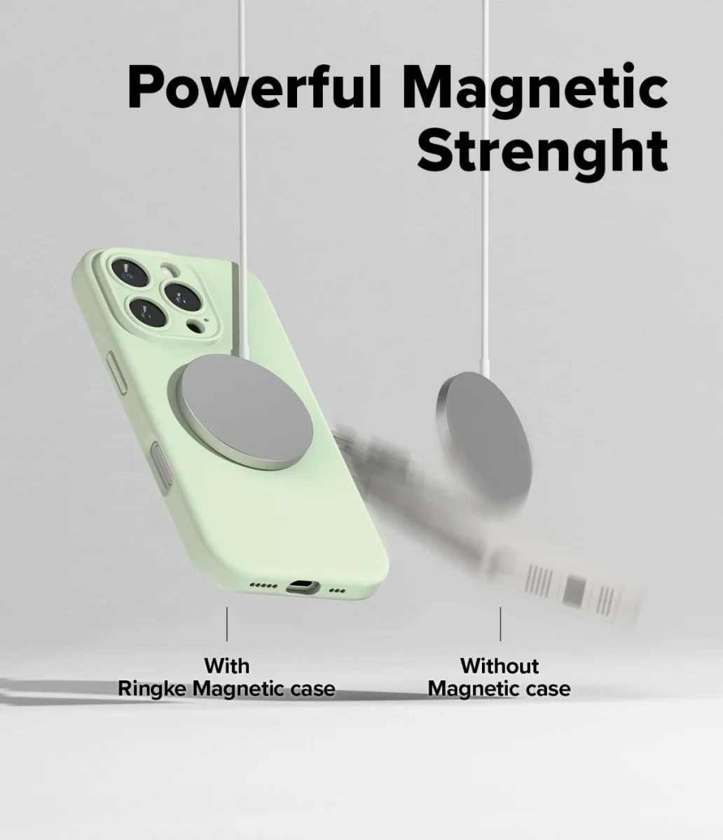 Ringke Silicone Apple iPhone 16 Pro Hoesje MagSafe Back Cover Groen afbeelding 4