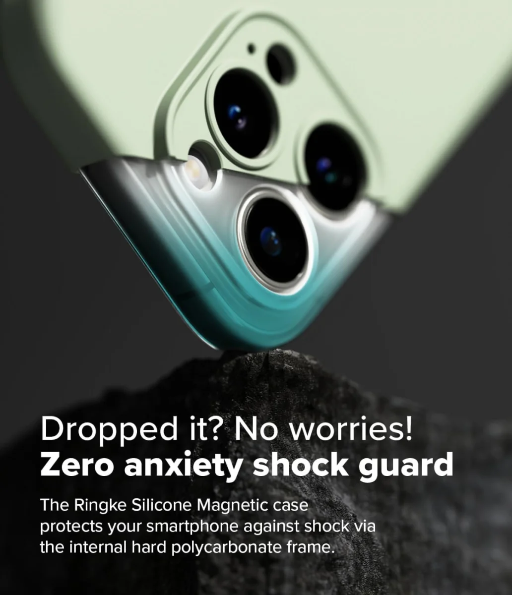 Ringke Silicone Apple iPhone 16 Pro Hoesje MagSafe Back Cover Groen afbeelding 5