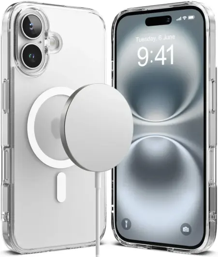 Ringke Fusion Apple iPhone 16 Plus Hoesje MagSafe Matte Transparant afbeelding 2
