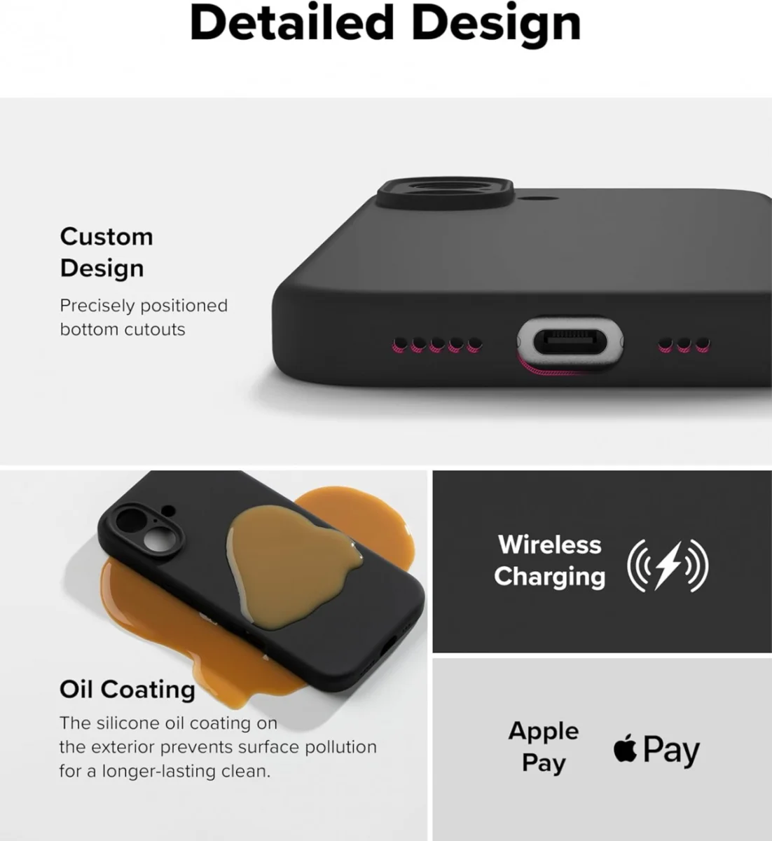 Ringke Silicone Apple iPhone 16 Plus Hoesje MagSafe Back Cover Zwart afbeelding 8