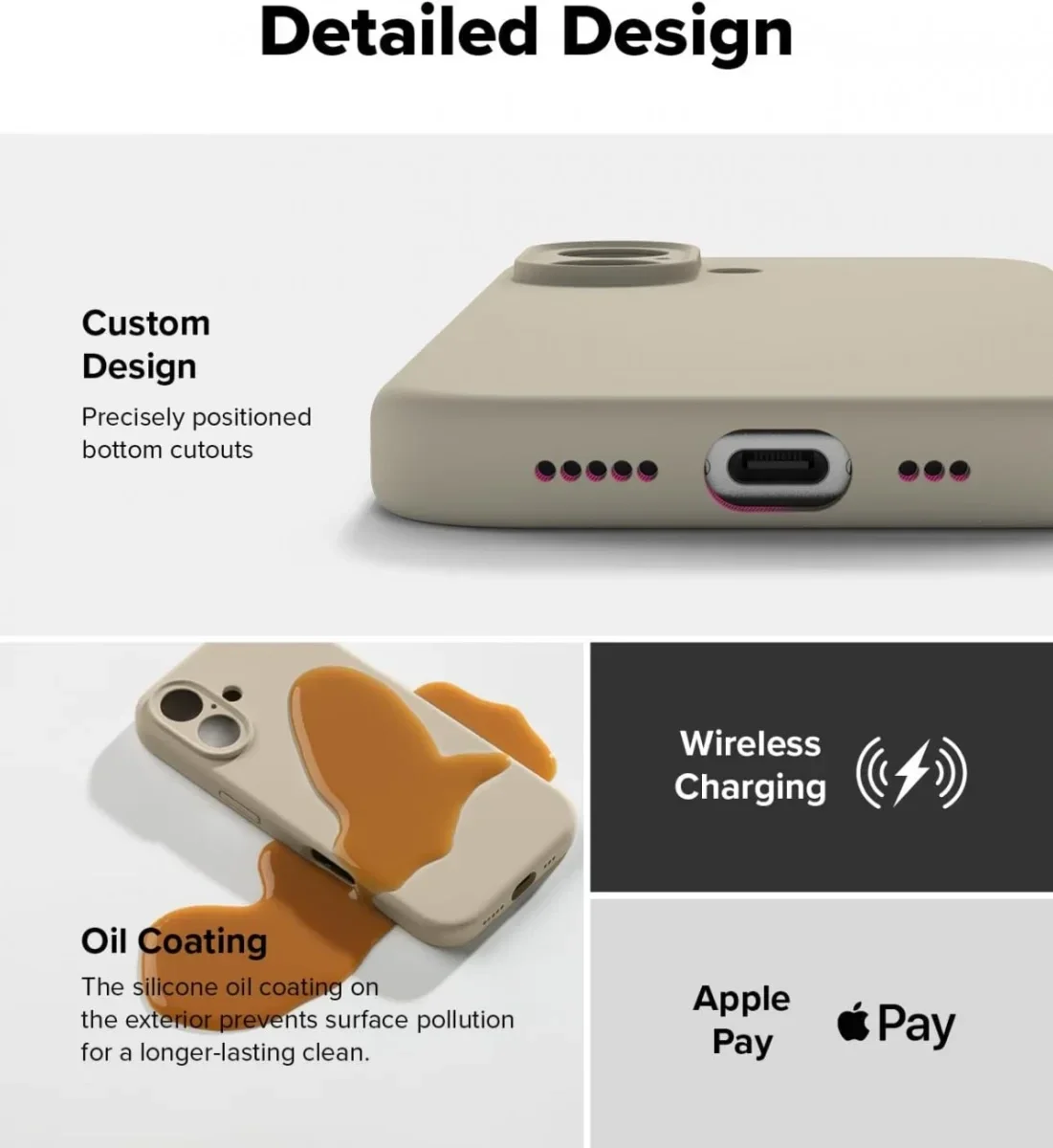 Ringke Silicone Apple iPhone 16 Plus Hoesje MagSafe Back Cover Beige afbeelding 7