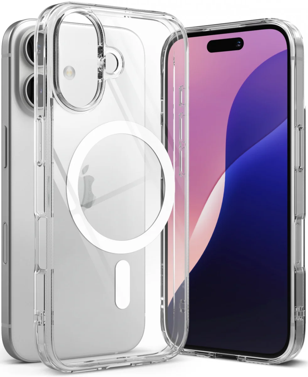 Ringke Fusion Magnetic iPhone 16 Hoesje MagSafe Back Cover Transparant afbeelding 1