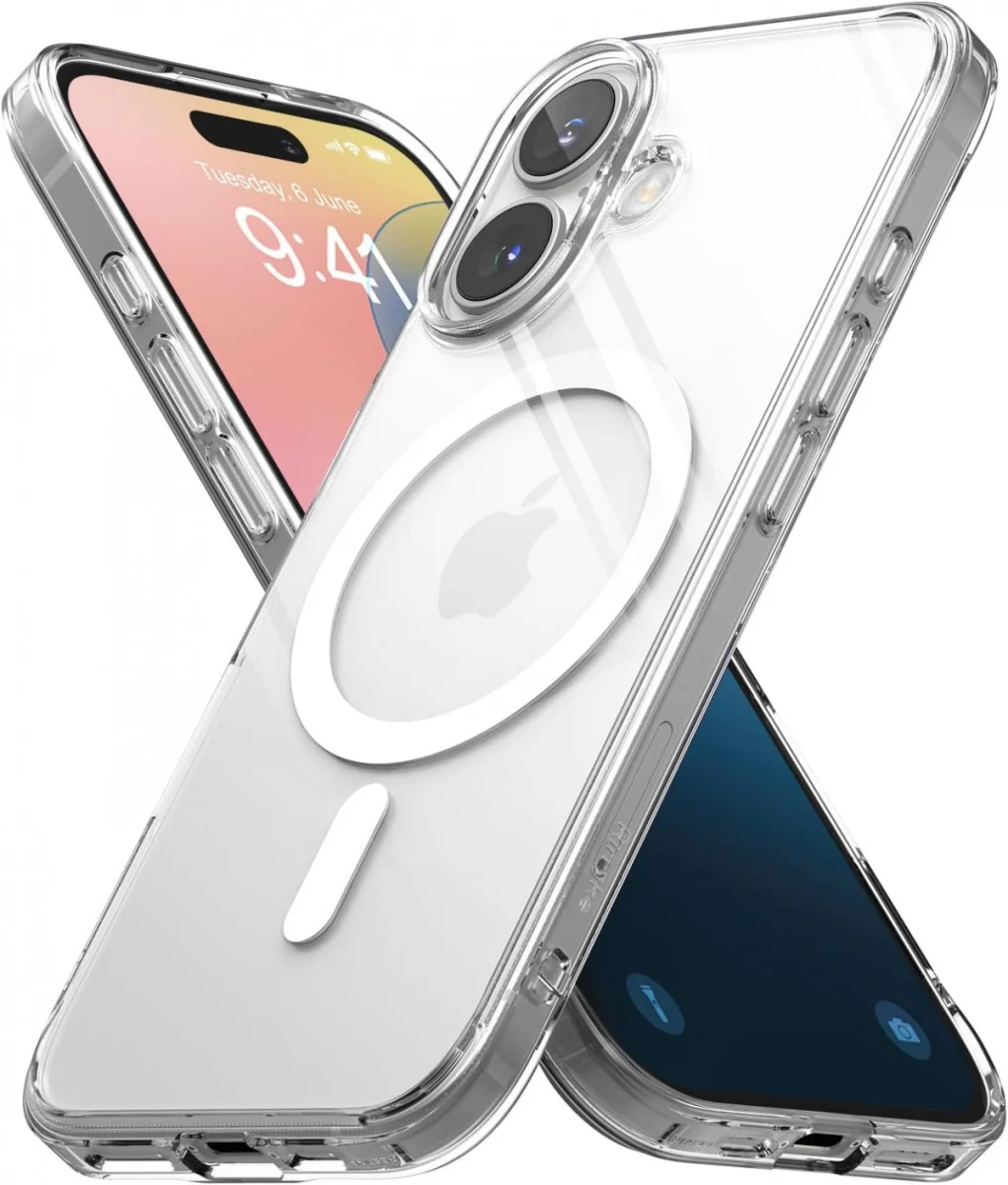 Ringke Fusion Magnetic iPhone 16 Hoesje MagSafe Back Cover Transparant afbeelding 11