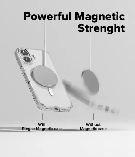 Ringke Fusion Magnetic iPhone 16 Hoesje MagSafe Back Cover Transparant afbeelding 5