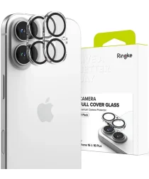 Ringke Full Cover Glass iPhone 16 / 16 Plus Camera Protector Glas (2-Pack)