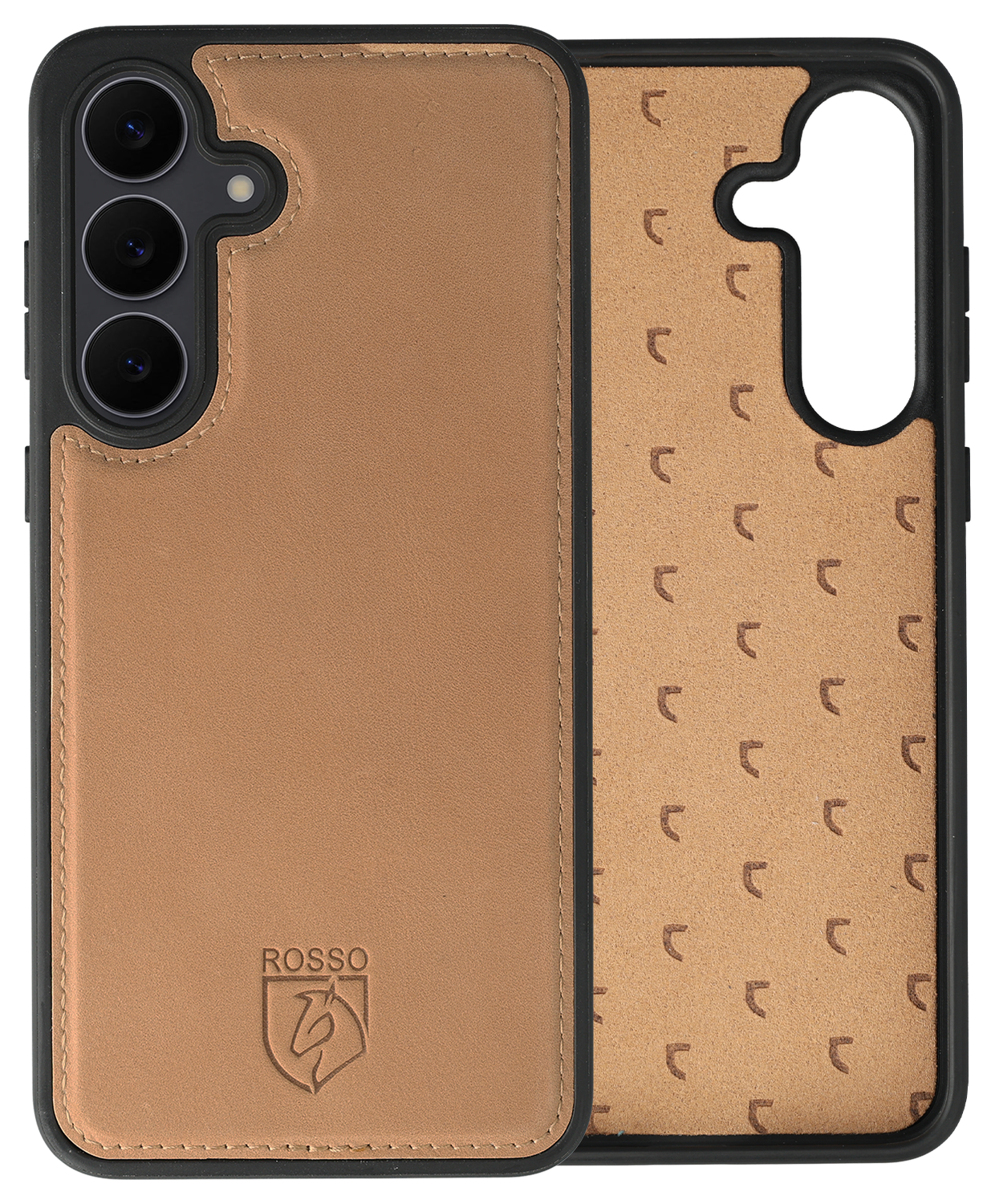 Rosso Elite Samsung S24 FE Hoesje met MagSafe Book Case Echt Leer Lichtbruin afbeelding 11