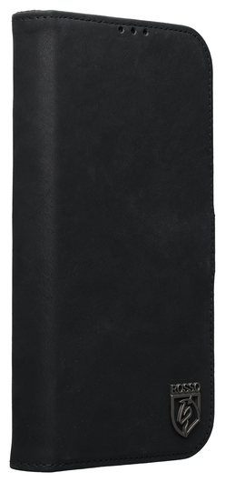 Rosso Elite Samsung S24 FE Hoesje met MagSafe Book Case Echt Leer Zwart afbeelding 12