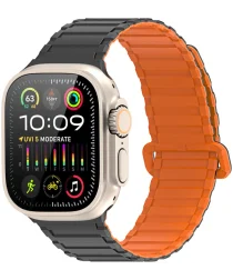 Dux Duxis - Apple Watch 1-10/SE/Ultra Bandje 49MM/45MM/44MM/42MM - Zwart Oranje