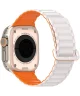 Dux Duxis - Apple Watch 1-9/SE/Ultra Bandje - 49MM/45MM/44MM/42MM - Wit Oranje