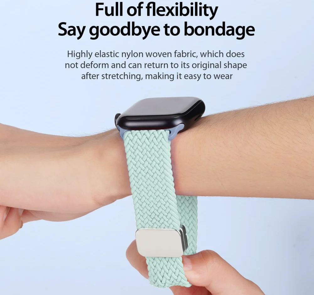 Dux Ducis Mixture Pro - Apple Watch Bandje - 42/44/45/46/49MM - Mint Groen afbeelding 6